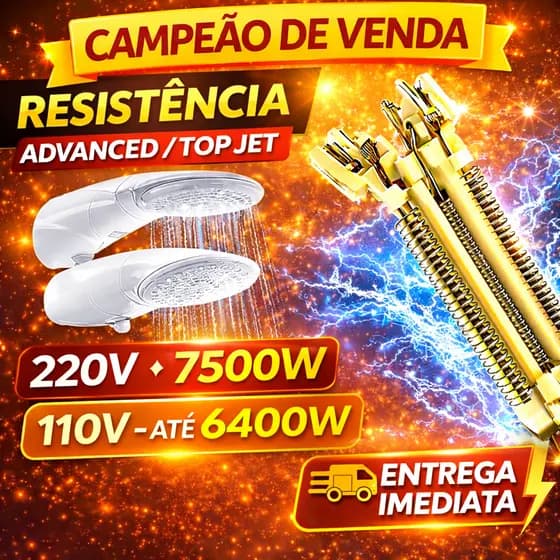Resistência Ducha Advanced, Ducha Advanced Turbo, Advanced Top Jet Lorenzetti 220V (7500W)