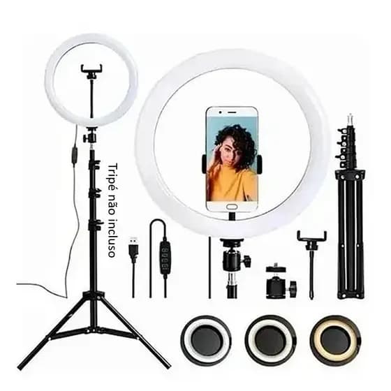 Ring Ligth Iluminadora Influencer Para Gravar Videos Fotos Youtuber Tik Tok