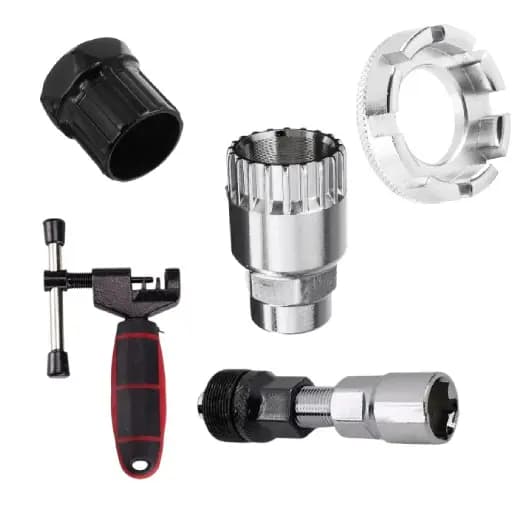 Kit 4 Chaves Ferramentas Reparo Bicicleta Extratora de Corrente Movimento Central + Chave Raio