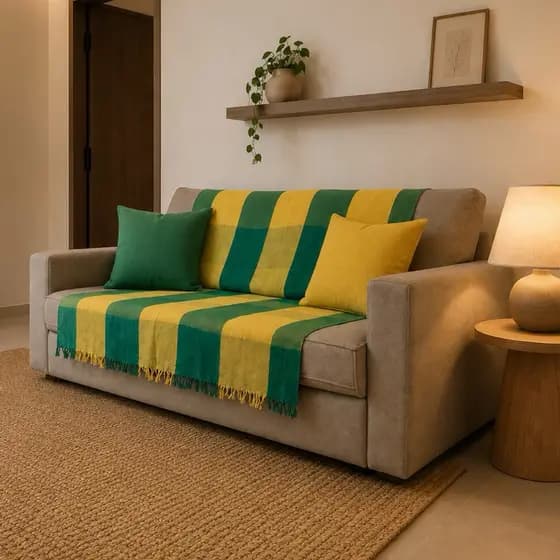 Manta para Sofá Grande 100% Algodão 120x210 cm | Luxo, Conforto e Estilo | Promoção Direto da Fábrica