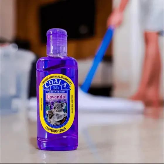 Coala Desinfetante Lavanda 120ml Concentrado 3 em 1 Limpador Perfumado Ambientes Multiuso Banheiro