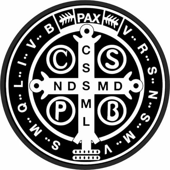 Adesivo Para Carro Medalha Cruz de São Bento 10x10cm - Adesivo Vinil