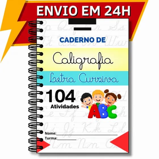 De Caligrafia Infantil com 104 Atividades Letra Cursiva
