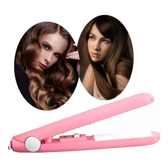 Mini Chapinha Prancha Cabelo Bolsa Franja Portátil Cerâmica