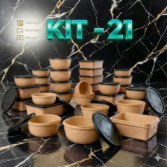 Kit Potes Plásticos 21 Peças Oliplast Organizadores de Cozinha Livre De Bpa Free