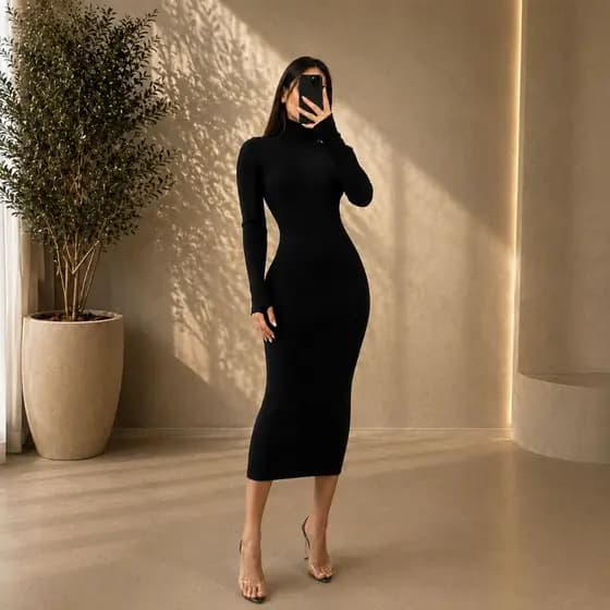 Vestido Longo Suplex Inverno