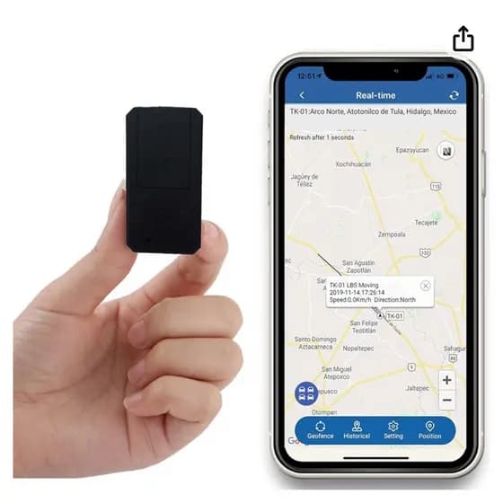 Localizador GPS para Personas, Mini GPS Tracker Rastreador GPS Portátil en Tiempo Real, Impermeable Anti-perdida para Niños, Límite de Velocidad y Geo-Cerca, Oculto, Alarma Anti-Robo TK901