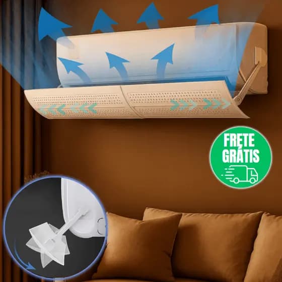 Defletor Direcionador Ar Condicionado 7 a 30 mil Btus Split Universal Ajustável 103cm