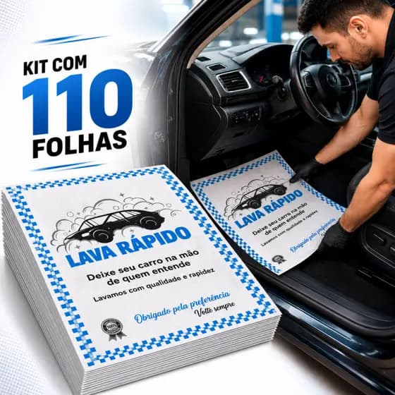 Kit 20/110/220/330/440/550 Tapete de Papel Para Carro Automotivo Lava Rápido Estética