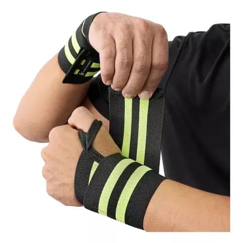 MUNHEQUEIRA ELASTICA STRAPS PRETO/VERDE