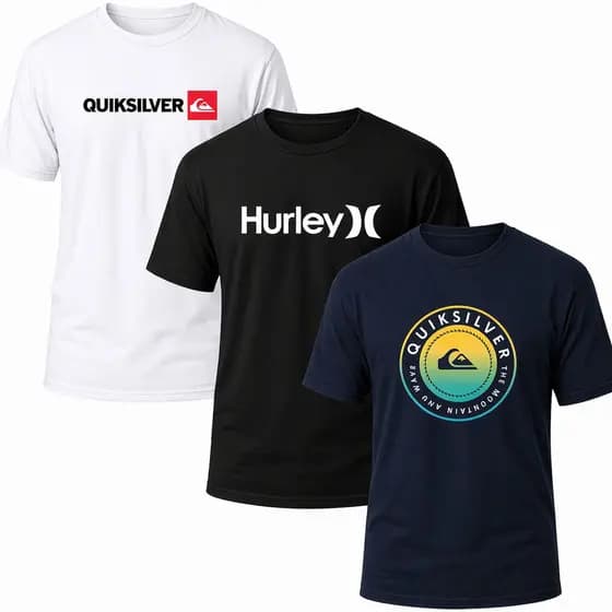 Kit 3 Camiseta Masculina Fio 30.1 Camisa Malha Premium 100% Algodão Gola Redonda