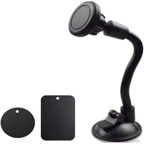Suporte Magnético de Celular para Carro com Ventosa Forte Flexível Ajustável Completo