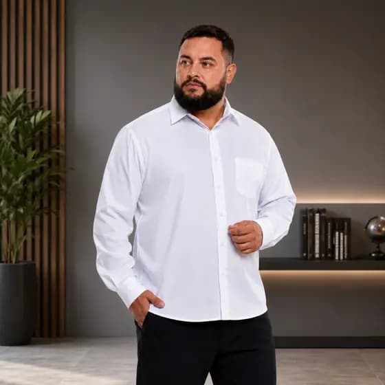 Camisa Social Masculina Extra Grande Plus Size Tamanho 6 7 8