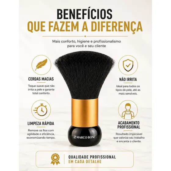 Pincel Espanador Barbeiro Limpeza Pescoço Profissional