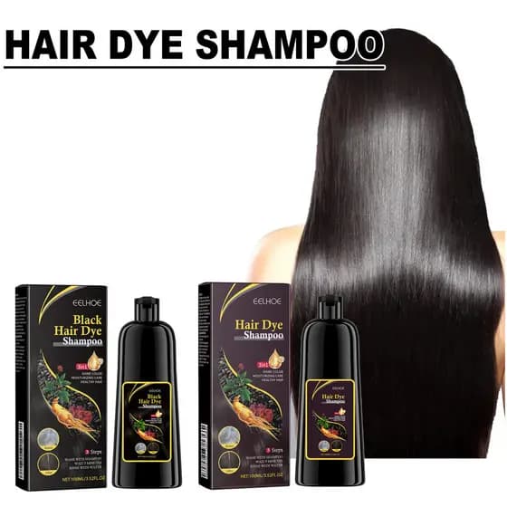 Shampoo de cabelo preto Polygonum Head Black Essence Preto Hidratante Limpeza de cabelo Manutenção Shampoo macio