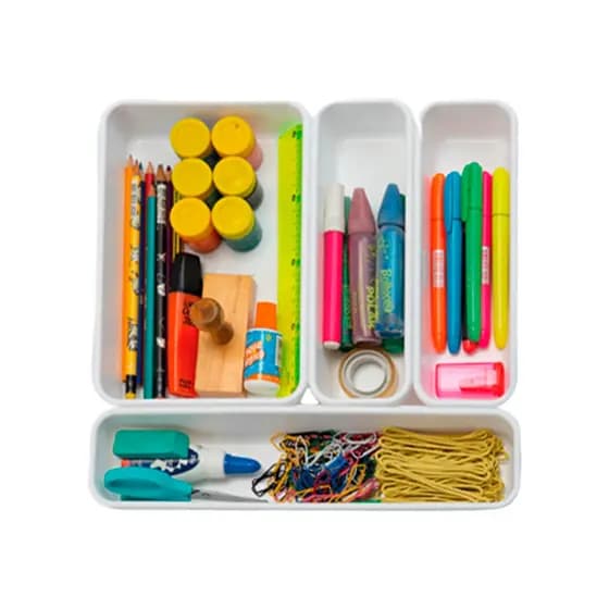 Kit 4 Organizador de Talheres Gaveta Cozinha Garfos Facas Completo