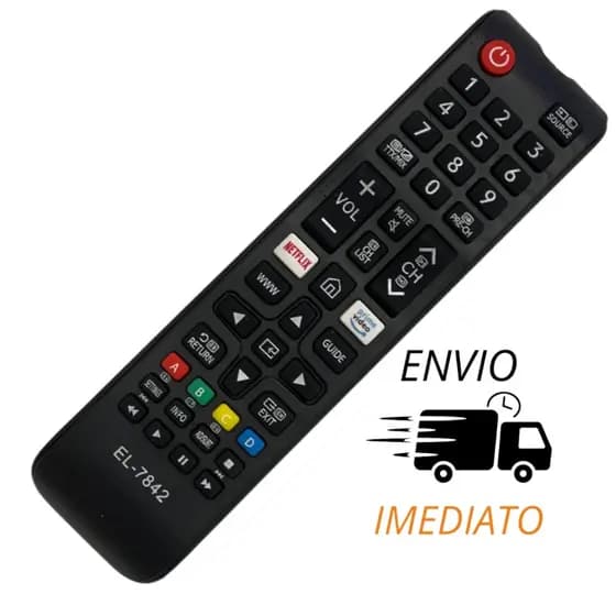 Controle Remoto Smart TV Compatível Samsung 4K EL-7842
