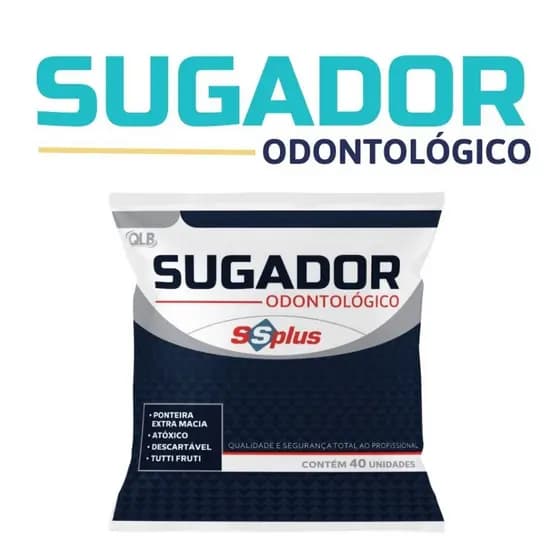 Sugador Odontológico SSPLUS Descartável ponteira c/ 13 Centímetros