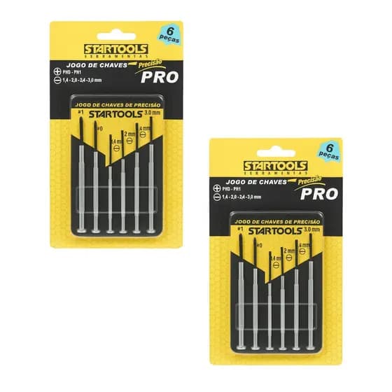 2 Kits Chaves De Precisão 6 Peças Conserto De Eletrônico Celular Óculos Controle Relógio Notebook