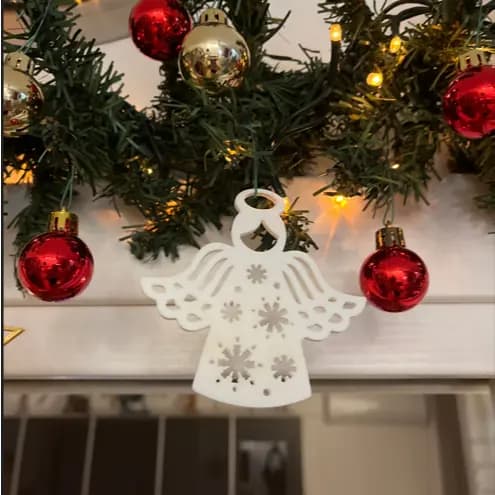 Kit Com 5 Enfeites de Natal Anjos 🎄