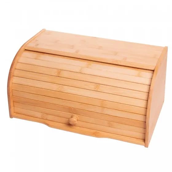 PORTA PAO C/ TAMPA RETRATIL 20CM X 23CM X 39CM BAMBU (9004184)