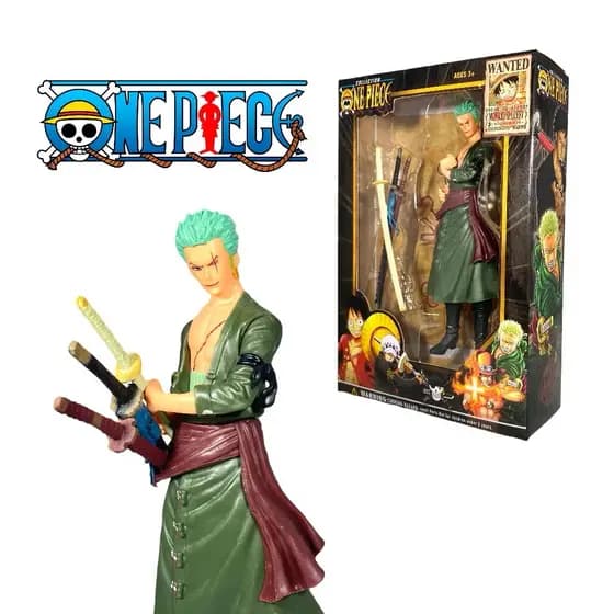 Boneco Anime Action Figure One Piece 18Cm - Roronoa Zoro e LUFFY