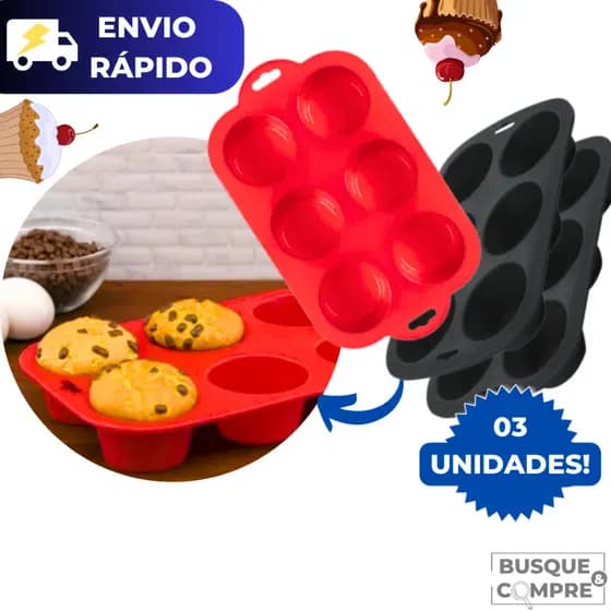 3 Formas para Cupcake Dobrável de Silicone Assadeira Resistente a Temperatura Alta Forma Assadeira