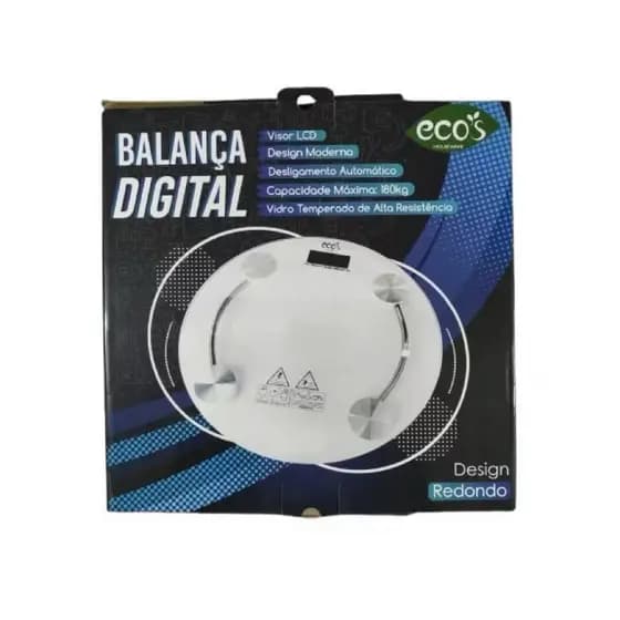 Balança Digital de Vidro até 180kg – Estilo, Precisão e Praticidade