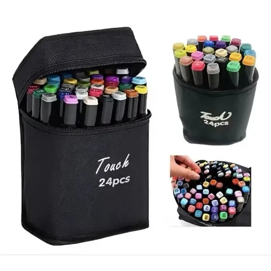Kit Canetinhas Artísticas 24 Cores MKB-24 – Criatividade Sem Limites!