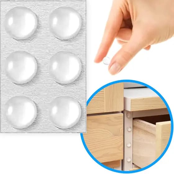 Protetor De Parede Anti Impacto Para Porta Gaveta Móveis Transparente Proteção Ruído Adesivo