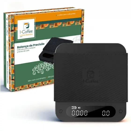 iCoffee Balança de Alta Precisão Barista Digital com Temporizador 2.1kg / 0.1g Usb-c
