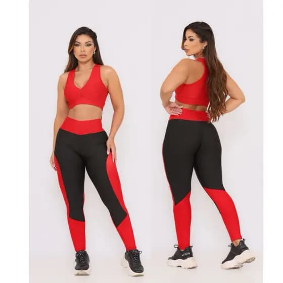 Conjunto de Academia Legging e Top - Conjunto Fitness Crossfit