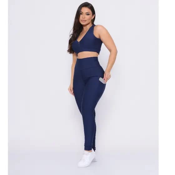 Calça Legging e Top Fitness Academia Feminino