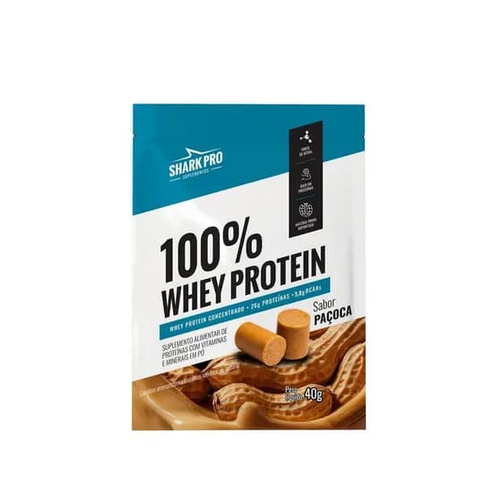 Whey 100% - 1 Sachê 40g Paçoca - Shark Pro
