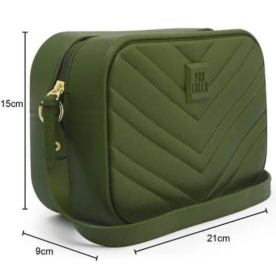 Bolsa Feminina Berlim Pralolla Emborrachada Porte Médio Transversal