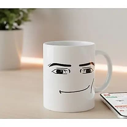 Caneca Meme Roblox - Man Face & Woman Face - Edição Exclusiva - ENVIO RÁPIDO!