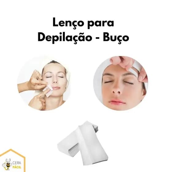 Lenço Depilação Buço Descartável TNT Furadinho