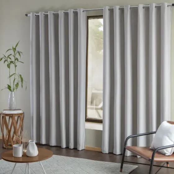 Cortina Blackout 100% Corta Luz 2,50x3,84 Sala Quarto Ilhós Cromado