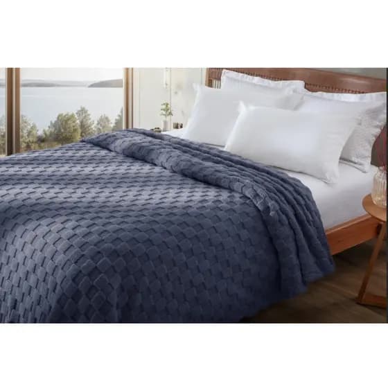 Cobertor Casal Jolitex Jacquard Square 1.80x2.20m Maciez e Alta Durabilidade