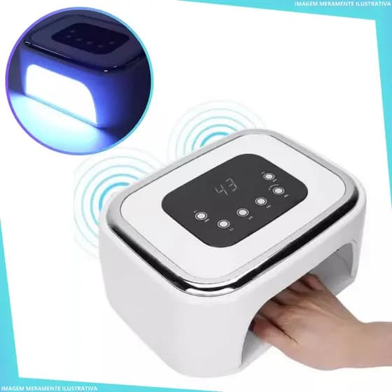 Cabine De Led De Unhas Multicolorido Com Alto-falante Bluetooth Forninho De Unha Cabine Música