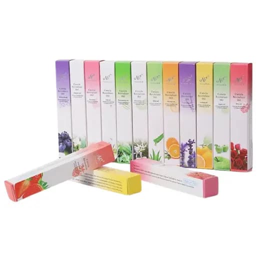 Kit 10 Canetas Óleo Hidratante Revitalizador Cutículas Gel De Unha Sabores Aroma