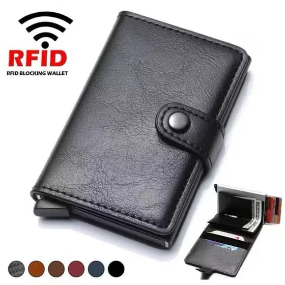 Carteira de Cartão POP-UP Automática, Ultrafina e Antifurto RFID