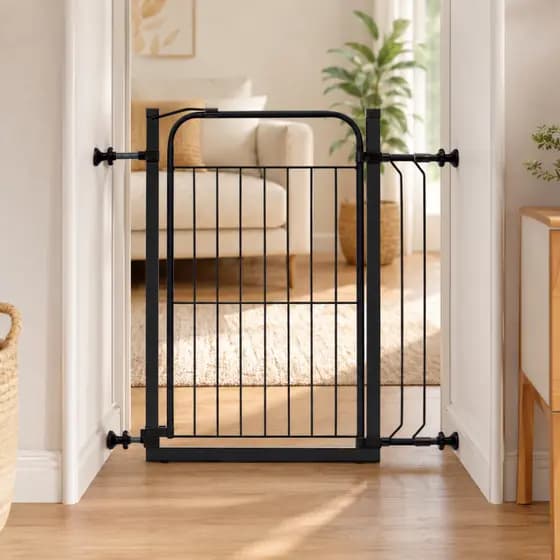 Grade Para Porta Portão Segurança Grade Para Cachorro Pet Criança Bebe Com Extensor de 10 cm - Medindo 69 à 84