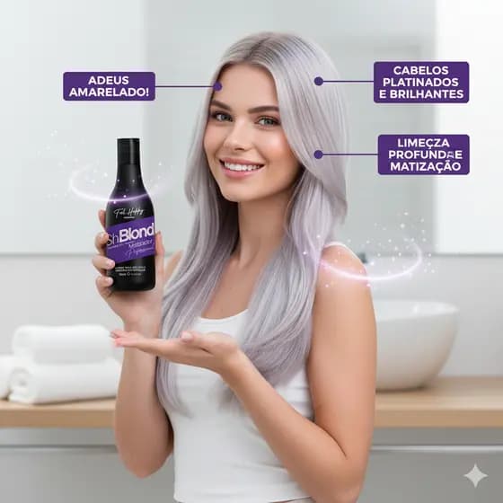 Shampoo Anti Resíduos Orgânico Blond 300ml Feel Happy
