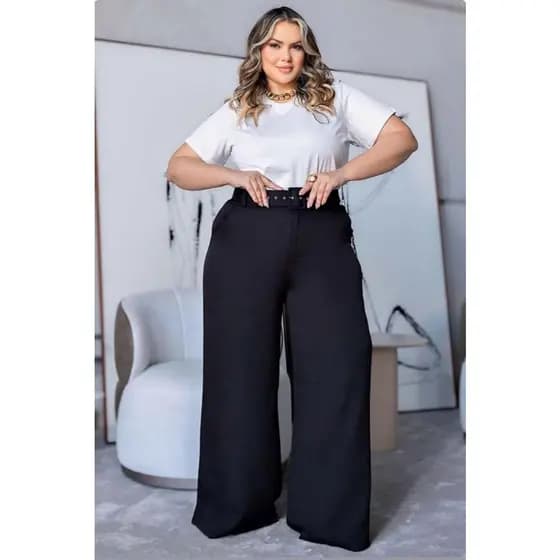 Blusa Básica Laura 100% Algodão Plus Size