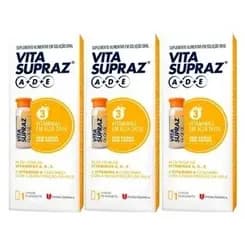 Kit com 3 Suplemento Alimentar em Solução Vita SuprAZ A+D+E União Quimica