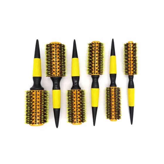 Escova Profissional UMI de Cerdas Naturais de Javali Para Escovação de Cabelo Cor Amarelo