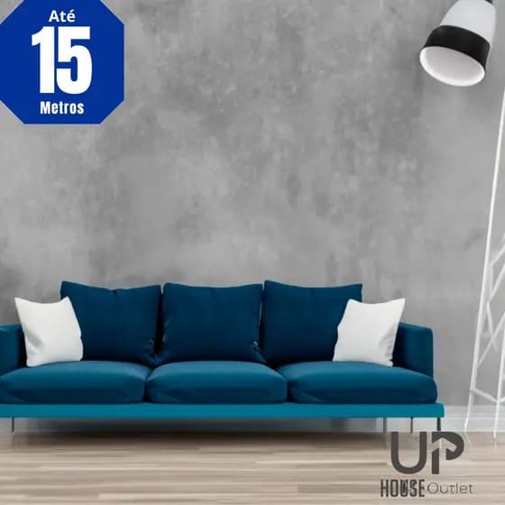 Papel de Parede Premium Cimento Queimado para Sala e Quarto 5 m x 45 cm Decorativo