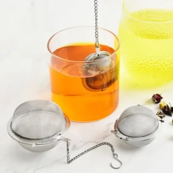 Infusor Chá Inox Difusor Peneira Coador Corrente Bolinha MIMI