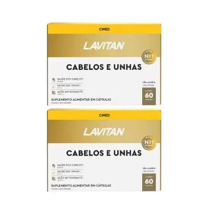 Kit 02 Lavitan Hair Cabelos e Unhas 60 cápsulas Cimed